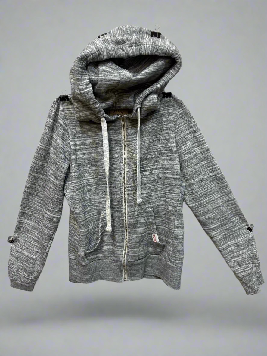 Grey Zipped up Hoodie