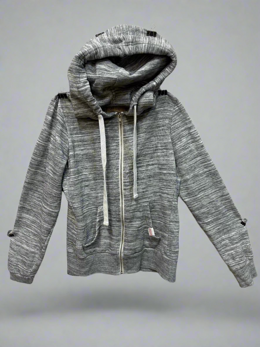 Grey Zipped up Hoodie